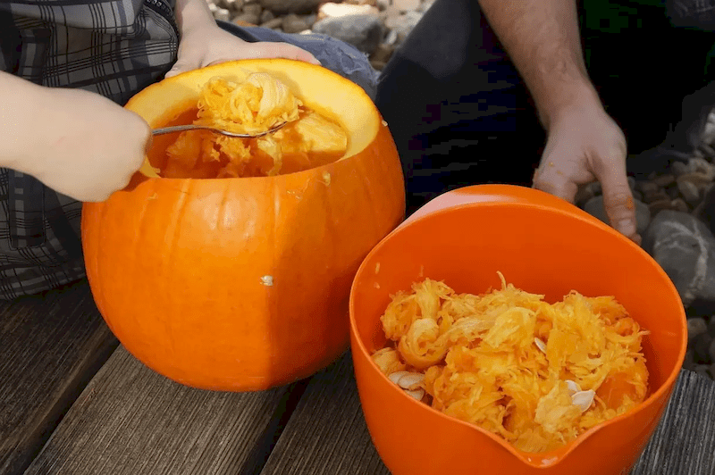 remove pumpkin guts to keep your pumpkin fresher for longer